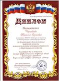 Диплом за энтузиазм, высокий профессионализм и творческий подход в организации и проведении Всероссийского конкурса "Звездочка в ладошке".
2017